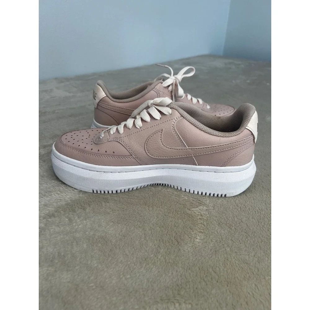 Nike Court Vision Alta Women's Sneakers Pink Oxford Leather DM0113-600 Size 8.5